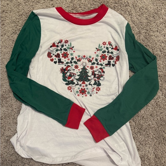 Disney Other - Women's Disney Christmas Long Sleeve Pajama Shirt with Holiday Design